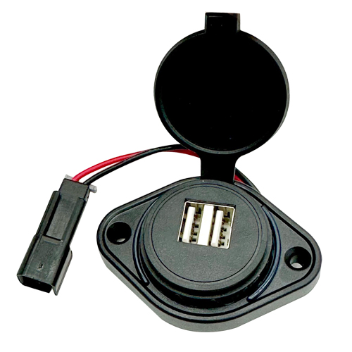 USB Charging Dual Ports, Surface Mount A = 5 VDC @ 2.1A & A = 5 VDC @ 1.0A