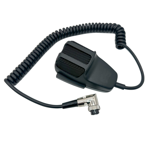 School Bus Mic with Volume Control  w/ 4-pos Right-Angle female mobile Connector(Custom Radio Compatible)