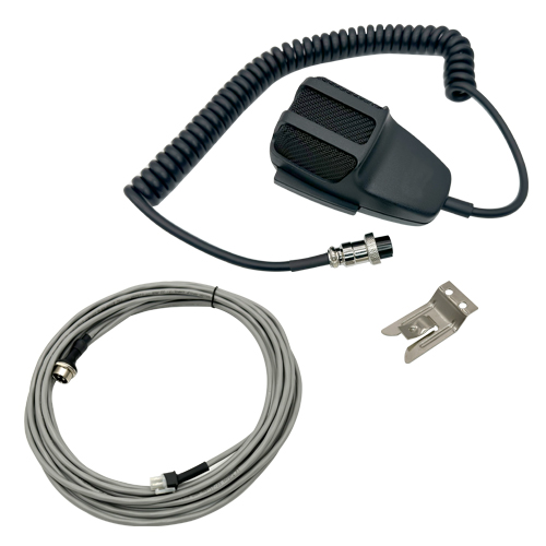 Commercial Bus microphone (Dynamic) Kit,  with 4-pos Mobile Female CTR, Mic,Clip & 14" Cable