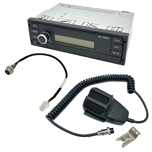 Universal  PA kit, Includes   Radio, Mic, Clip, Mic Cable (3 Ft), WH (Stripped Wires)