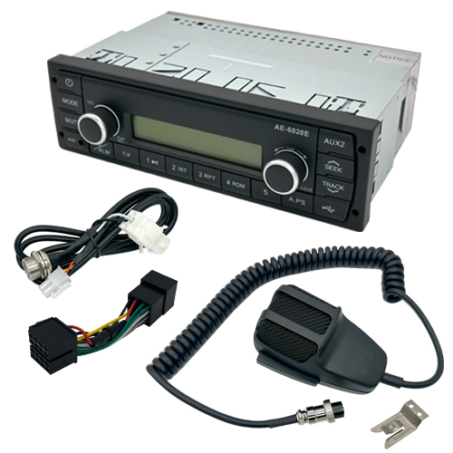 Blue Bird   Dec 2019 - 2024 Radio/PA Bus kit, Din w/ 3 Foot Mic Cable & 9-pos BB Connector